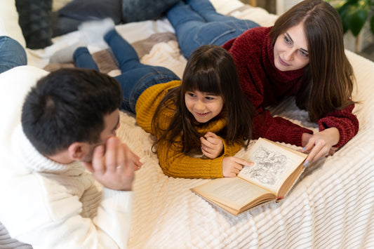 family learning spanish together 